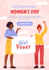 International women day vector poster