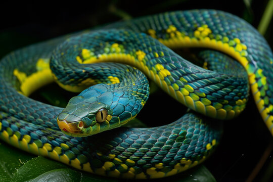 arboreal ratsnake, red-tailed green rat snake, gonyosoma oxycephalum, Southeast Asia