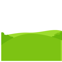 Obraz premium Green Field Cartoon