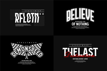 streetwear tshirt design pack download, vector element suitable for printing	