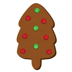 Gingerbread Christmas Tree Cartoon illustration Cookie Christmas Tree Cookie For Christmas
