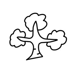 Vector trees,Scribbles of different trees.
