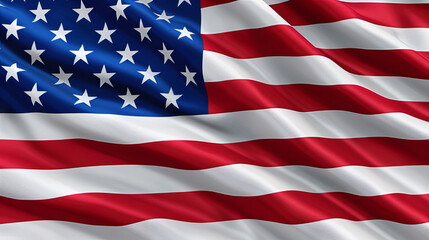 Obraz premium The waving flag of the USA. Silk Cloth with a beautiful American flag for the background and 4th of July celebration. 
