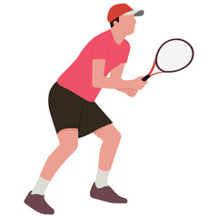 Tennis Player Illustration