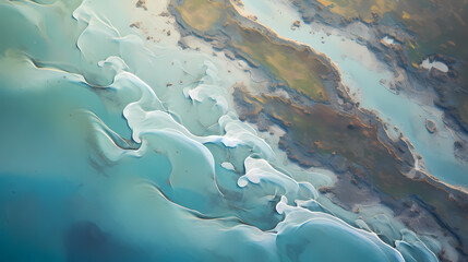 Fototapeta premium Aerial abstract of beautiful coastline