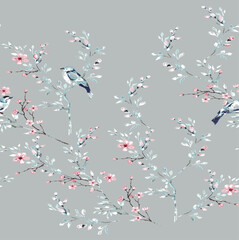 cherry blossom seamless pattern