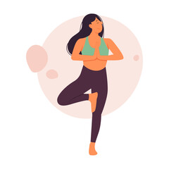 Woman Yoga Illustration