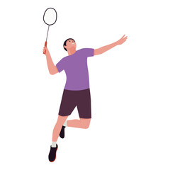 Badminton Player Illustration