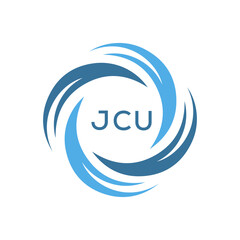 JCU  logo design template vector. JCU Business abstract connection vector logo. JCU icon circle logotype.
