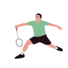 Fototapeta na wymiar Badminton Player Illustration