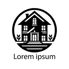 A BLACK REAL ESTATE  LOGO 