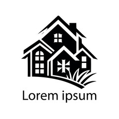 A BLACK REAL ESTATE  LOGO 
