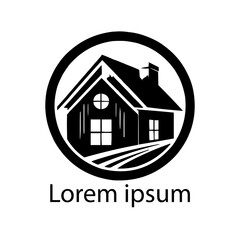 A BLACK REAL ESTATE  LOGO 