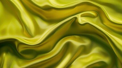 yellow silk satin. Gradient. Olive color. Luxury elegant abstract background for design, text. Light dark shade. Matte, shimmer. Curtain. Drapery. Fabric, cloth texture - generative ai