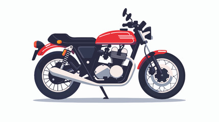 Flat motorcycle icon  flat vector isolated on white background