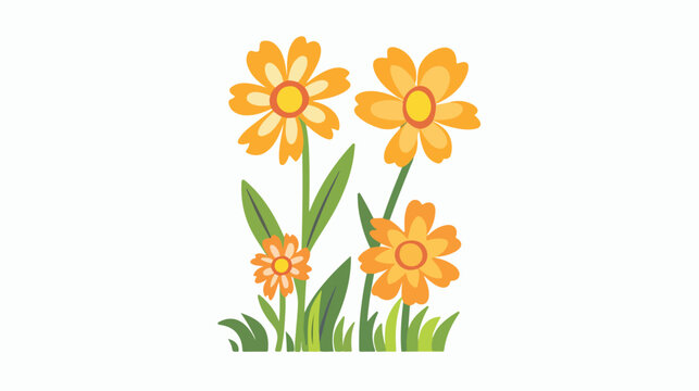 Flower nature isolated flat icon