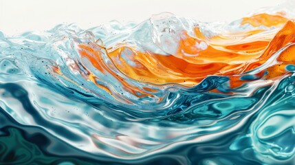 Colorful Abstract of Water and Oil Mixture - obrazy, fototapety, plakaty