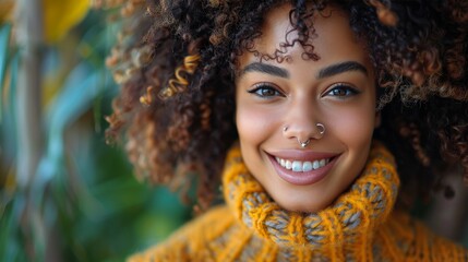 Close-up of Person With Curly Hair - obrazy, fototapety, plakaty