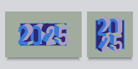 2025 new year number design.