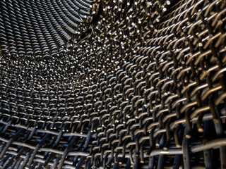 Metal wire mesh at a factory