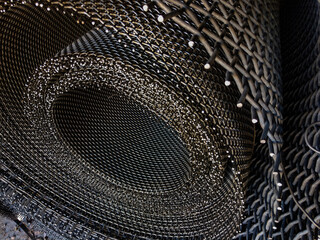 Metal wire mesh at a factory