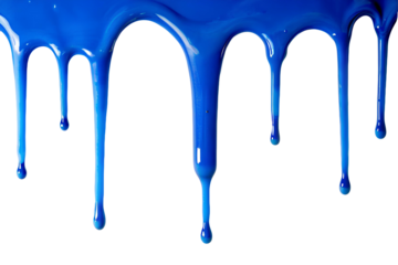 blue paint drips, cut out