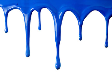 blue paint drips, cut out 