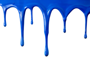 blue paint drips, cut out 