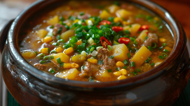 Ecuadorian Stew Symphony: Locro's Creamy Comfort & Vibrant Colors