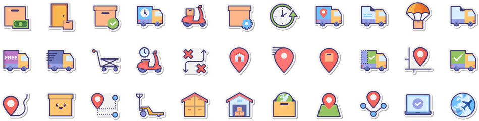 Set of Delivery icons