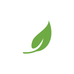 Green leaf ecology nature element vector icon Inspiration