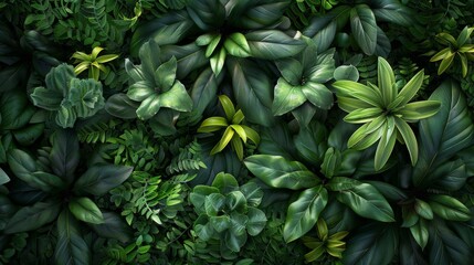 Showcase the intricate details of the plants and trees that make up a dense jungle - obrazy, fototapety, plakaty