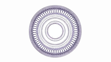 Circular pattern with guilloche for currency