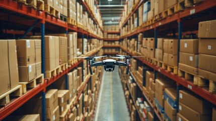 Autonomous Drone Conducting Inventory in a Modern Warehouse Aisle