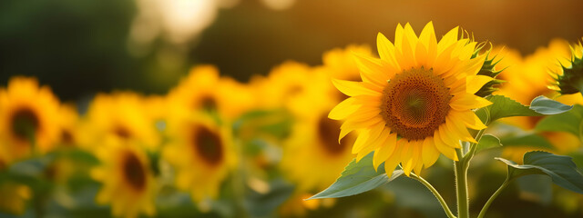 Yellow flower Close up Sunflower in the garden