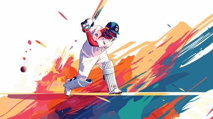 Cricket banner batsman championship background