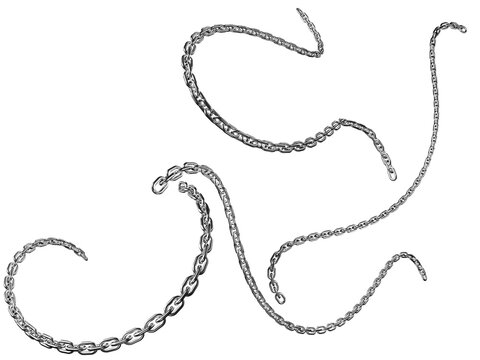 Chain texture white background stoke image