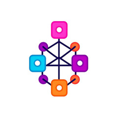  Networking icon on white background 