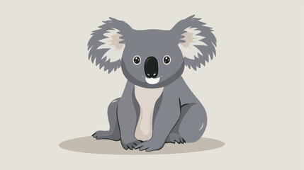 Koala bear in flat style vector illustration flat vector