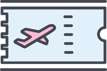 Plane Tickets Vector Icon - obrazy, fototapety, plakaty