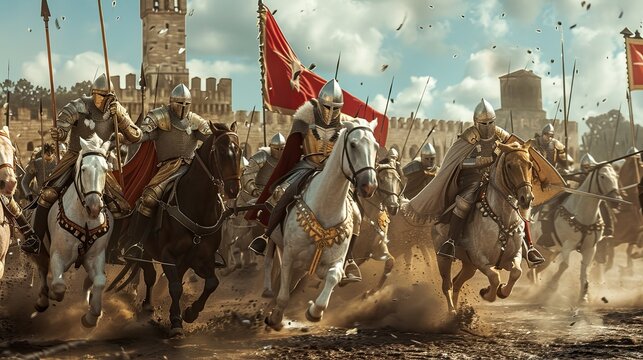 Norman Knights Fight with Holy Roman Empire.