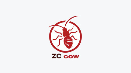 Letters ZC Pest Control Logo  flat vector 