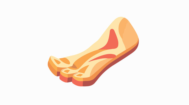 A well-designed flat icon of foot kinesiology  Flat vector