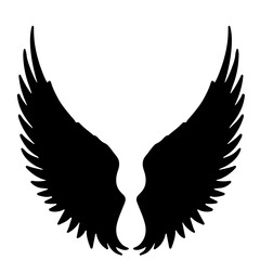 wings tattoo vector silhouette