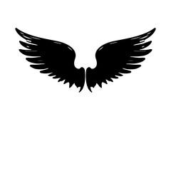 wings tattoo vector silhouette