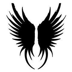 wings tattoo vector silhouette