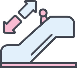 Horizontal Escalator Vector Icon