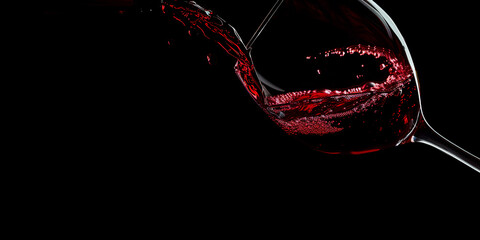 The graceful pour of red wine into a waiting glass, an image of refined elegance and celebration.