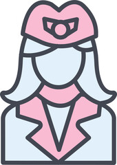 Flight Attendant Vector Icon