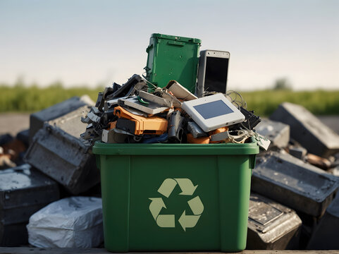 E waste management and recycling concept